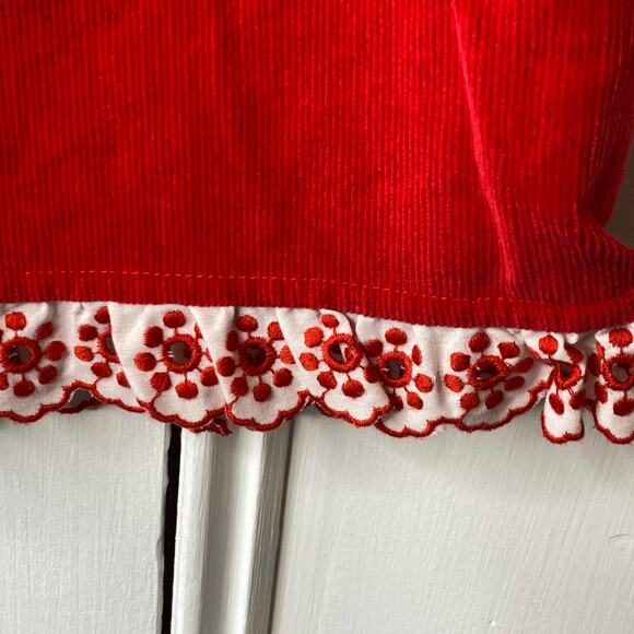 Hanna Andersson Red & White Dress Polka Dots Tiered Ruffles US 3 NEW - Picture 3 of 5